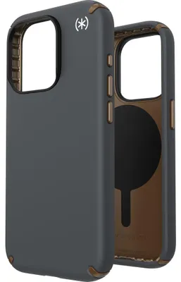 Image de Speck Presidio2 Pro Étui rigide pour iPhone 15 Pro MagSafe Coque arrière antichoc - Charcoal Grey