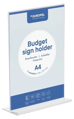 Obrázok produktu pre EUROPEL  351005 EUROPEL Tischaufsteller Budget, DIN A4, gerade