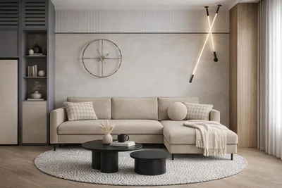 Zdjęcie produktu dla Sofa narożna Sofello BELIssA z funkcją spania, 2 pojemniki na pościel, wymiary 216x145 cm, obita tkaniną welurową, z dekoracyjnymi poduszkami