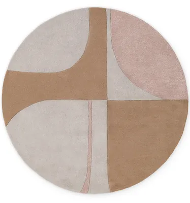 Produktbild von Ted Baker Wollteppich Rund Windmill, Creme Beige, handgewebt, wärmeisolierend
