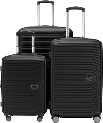 Produktbild von HAUPTSTADTKOFFER - Mitte - Koffer-Set 3 Trolley Hartschale, TSA, XXL Erweiterung, 4 Rollen (S, M & L),Schwarz