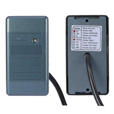 Image de Sécurité pour lecteur de cartes d'identité RFID EM pour contrôle d'accès 125 kHz Wiegand 26 étanche JS