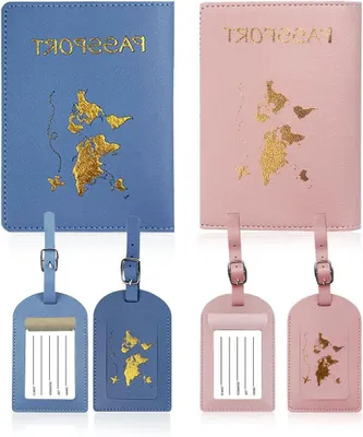 Productafbeelding van Paspoorthoezen en Kofferhangers Set - Reisaccessoires voor Bagage en ID