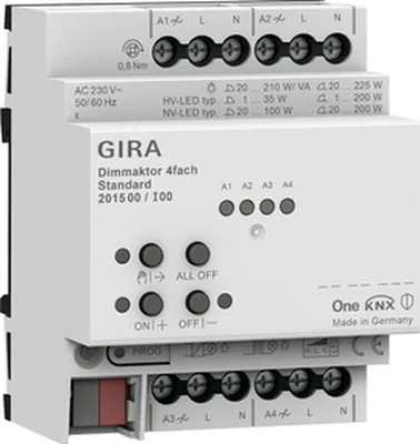 Produktbild von GIRA 201500 Dimmaktor 4fach Standard OneKNX REG