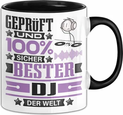 Produktbild von DJ Geschenk Lustiger Spruch für DJ Geschenkidee Bester DJ Der Welt (Schwarz)