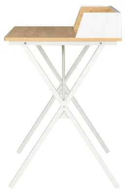 Produktbild von Büroschreibtisch in Weiß und Eiche, L 80x50x84 cm
