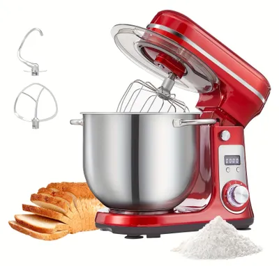 Zdjęcie produktu dla Mikser kuchenny - Robot kuchenny - Mikser ręczny - Mikser stojący - Silnik o mocy 1200W - Misa mieszająca ze stali nierdzewnej o pojemności 6 litrów