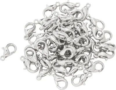 Produktbild von VBS XXL Karabinerverschlüsse "10 mm", 50 Stück, versilbert