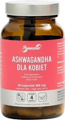 Produktbild von PANASEUS Ashwagandha für Frauen MOOD RED CLOVER 50 Kapseln