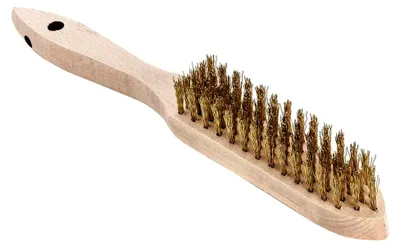 Produktbild von Handdrahtbürste 5-reihig Messing gewellt 0,35 mm Drahtstärke