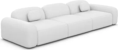Produktbild von Echtleder 3-Sitzer Couch Nuvia Weiß