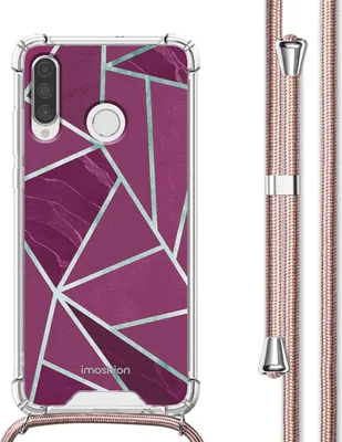 Image de étui imoshion Design avec cordon pour le Huawei P30 Lite - Bordeaux Graphic