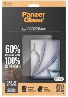 Productafbeelding van PanzerGlass Ultra Wide Fit Screenprotector voor de Apple iPad Air 11 inch (2026) M4 / (2025) M3 / (2024) M2 / iPad 11 (2025) 11 inch A16 / iPad 10 (2022) 10.9 inch