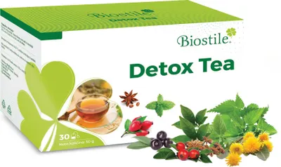 Produktbild von Biostile Detox Tee – Kräutermischung mit 11 hochwertigen Zutaten zur Körperentgiftung