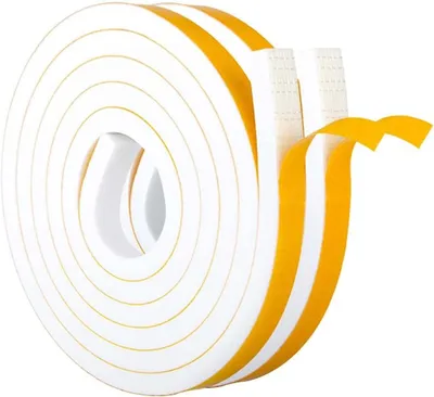 Produktbild von Selbstklebendes Dichtungsband 4 m, 12 x 10 mm, Weiß, Schallschutz, Wasserdicht, für Türen und Fenster