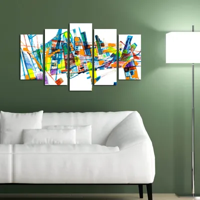 Immagine prodotto di Wallity, 5ABSMDF-13, quadro su tela, multicolore, 100% MDF, 20 x 60 cm