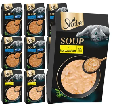 Zdjęcie produktu dla Sheba Soup Mix Smaków 40x40g Mokra Karma w Sosie Zupka Dla Kota