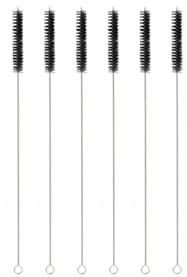 Reinigungsbürsten-Set, 6 Stück, 30,5 cm, Ø 12 mm, schwarz