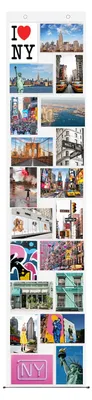 Fotogalerie-Gordijn für 20 Fotos, Hoch-/Querformat 11,4x16,2 cm