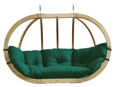 Produktbild von Amazonas AZ-2030844 - Hängesessel Ei-Form - Mit Ständer - Indoor/Outdoor - Grün - Polyester - 200 kg