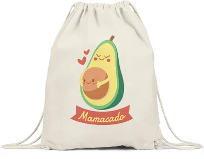 Produktbild von Mamacado Turnbeutel Gymsack  Süßes Geschenk für Werdende Mamas Avocado-Fans