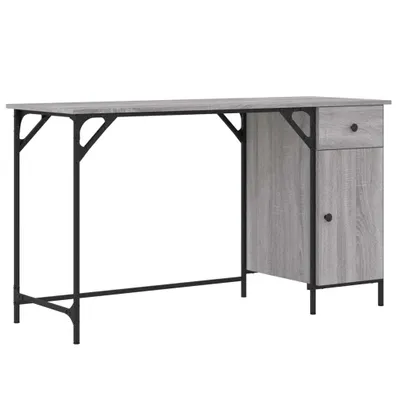 Produktbild von Computertisch Grau Sonoma 131x48x75 cm Holzwerkstoff