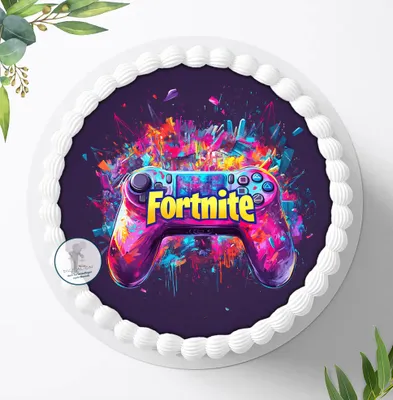 Produktbild von Für die Geburtstags Torte ein Tortenaufleger, Zuckerbild mit dem Motiv: Gamer, Essbares Foto für Torten, Fondant, Ø 20cm, 2494z