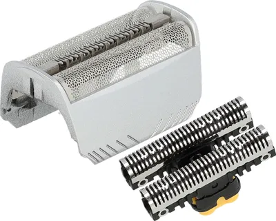 Produktbild von vhbw 1x Klingenblock, 1x Doppelscherfolie mit Rahmen kompatibel mit Braun 4875, 4876, 4840, 4845, 4745, 4835, 4747, 4775 Rasierer - Kombipack Silber