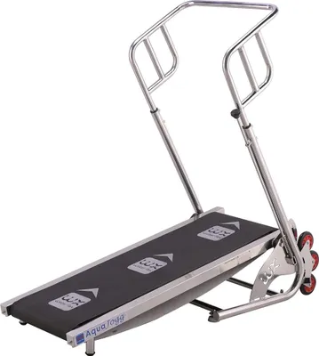 Produktbild von Aquajogg Waterflex Wasserlaufband Swimmingpool - Faltbar 100% gebürsteter Stahl mit Antikorrosionsbehandlung/L38 x L118 cm