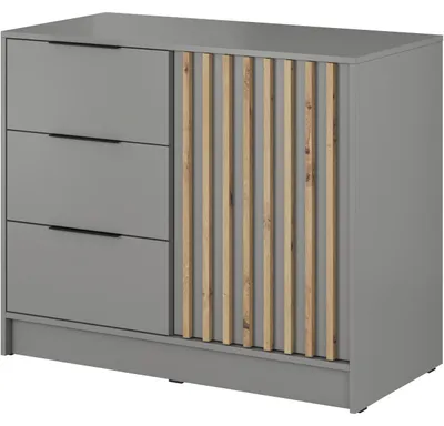 Produktbild von Kommode LAILA 2D grau / artisan eiche