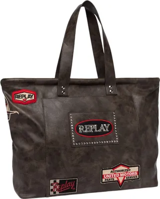 Produktbild von REPLAY Schultertasche Shopper Bungee Cord / Black braun