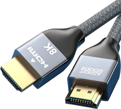 Produktbild von AdroitGoods 8K HDMI Kabel - 2.1 Nylon 8K 60Hz 4K 120Hz - 2 Meter - Grau
