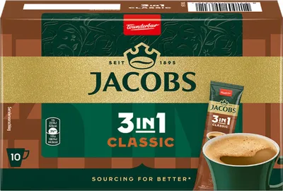 Obrázek produktu pro Jacobs 3v1 Classic instantní káva, instantní káva, 10 šálků porcí
