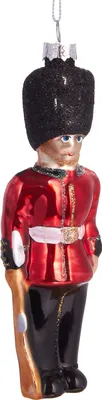 Immagine prodotto di BRUBAKER Soldato Inghilterra Granatieri - Guaina di Natale in vetro dipinta a mano - decorazione per albero di Natale figurine divertente decorazione pendente - 14 cm