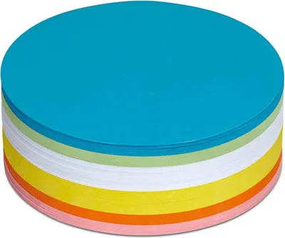 Produktbild von MAUL Moderationskarten rund Papier 250 Stück 13.5 x 13.5 x 0.02 cm weiß blau gelb grün orange rot