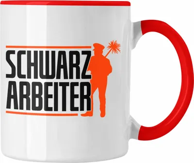 Produktbild von Trendation - Lustiges Geschenk für Schornsteinfeger Spruch Geschenkdiee Schwarzarbeiter (Rot)
