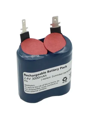 Image de Batterie de secours NiMH 2,4V 3000mAh F1x2 Sub-C avec connexion Faston adaptée à Zumtobel 04797088