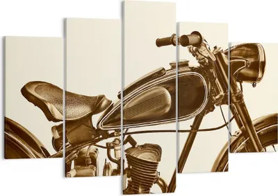 Produktbild von Bild auf Leinwand - Leinwandbild - motor retro - 150x100cm - Wand Bild - Wanddeko - Wandbilder - Leinwanddruck - Bilder - Kunstdruck - Wanddekoration - Leinwand bilder - Wandkunst - EA150x100-4086