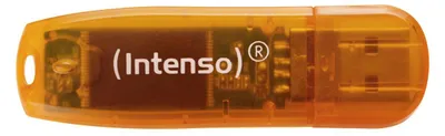 Produktbild von Intenso Rainbow Line 64GB Orange 2er, 64 GB, USB Typ-A, 2.0, 28 MB/s, Kappe, Orange