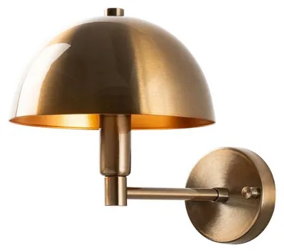 Image de Applique murale Lampe en métal doré 20 x 24 x 29 cm E14 40 W IP20