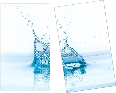 Produktbild von Spritzschutz Herdabdeckplatte Schneidebrett aus Glas Wasserspritzen 2-Teilig (60x52cm)