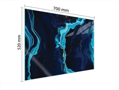 Produktbild von Glasschutzplatte Für Herd 70X52 Marmor