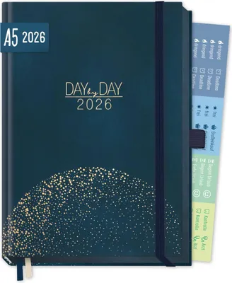 Produktbild von Organizer Day by Day Deluxe 2026 - 1 Tag/Seite / A5 / Golden Earth / Häfft-Verlag