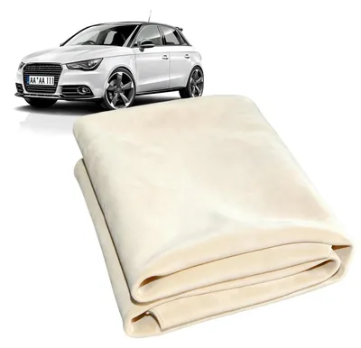 Produktbild von Fensterleder Echt Leder 60x40cm – Saugfähig, Fusselfrei für Auto & Glas