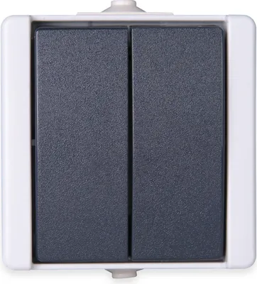 Produktbild von PRO AQA Serienschalter, grau, matt, Aufputz, IP44, 2f, 10AX, 540556009