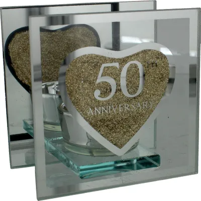 Image de Celebrations - Photophore, verre, 50e anniversaire WD3918 (taille unique) (or)