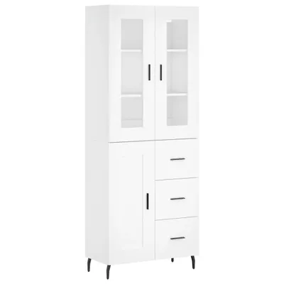Immagine prodotto di Credenza Bianca 69,5x34x180 cm in Legno Multistrato