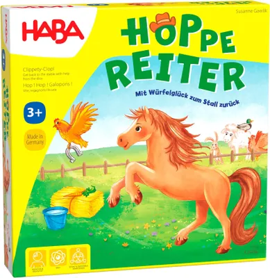 Produktbild von HABA Hoppe Reiter – Spannendes Pferde-Wettlaufspiel - für Kinder ab 3 Jahren - fördert Regelverständnis & Entscheidungsfähigkeit – 1004321001
