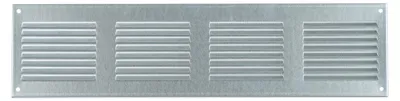 Obrázok produktu pre Ventilačný mriežka, pozinkovaná oceľ, 400 x 100 mm, s ochrannou sieťkou