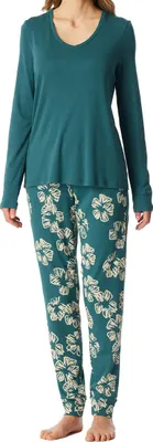 Produktbild von Schiesser Damen Schlafanzug lang Gr. 48  grün